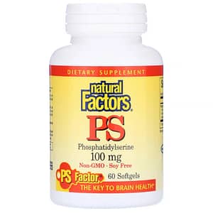 Natural Factors, PS Phosphatidylserin, 100 mg, 60 Softgels