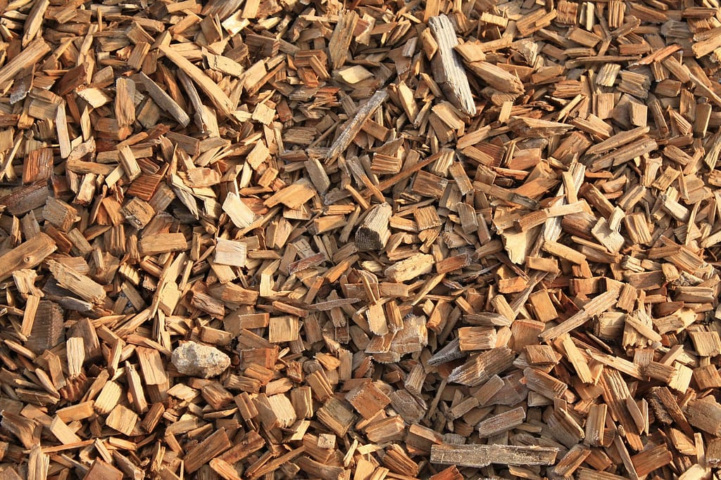 Holzspäne für die Papierherstellung, mit DMSO als Beiprodukt