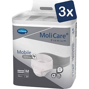 Molicare premium mobile incontinentiebroekjes 10 druppels maat medium 3x14 stuks