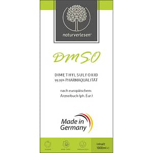 1000ml  Dimethylsulfoxid DMSO 99,99% ph. Eur. (echte Pharmaqualität) in  Apothekerflasche – (1l; auch erhältlich in 100ml, 250ml & 500ml;  pharmazeutische Qualität)       Gratis Versand