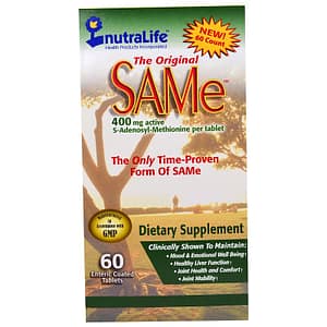 NutraLife, The Original SAM-e (S-Adenosyl-L-Methionine), 400 mg, 60 Enterisch beschichtete Caplets