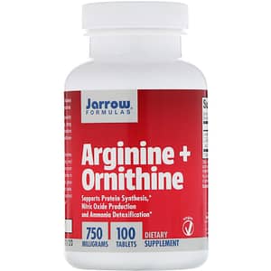 Jarrow Formulas, Arginine + Ornithine, 750 mg, 100 Tabletten