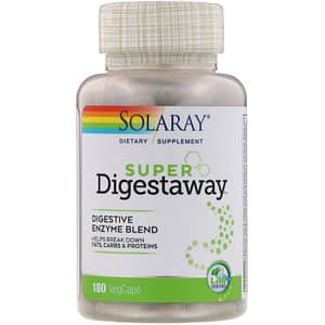 Solaray, Super Digestaway, Verdauungsenzym-Mischung, 180 vegetarische Kapseln