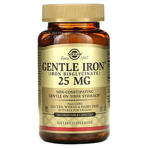 gentle iron 25 mg solgar, 180 vegetarian capsules