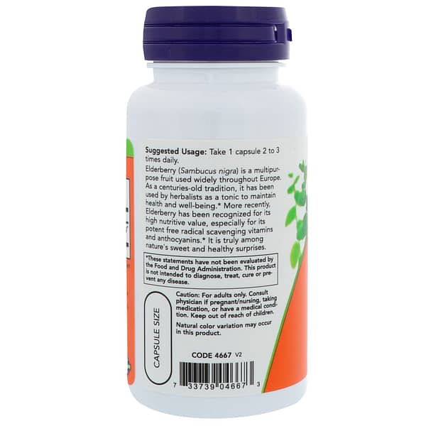 Now Foods, Elderberry, 500 mg, 60 vegetarische Kapseln, Verwendung