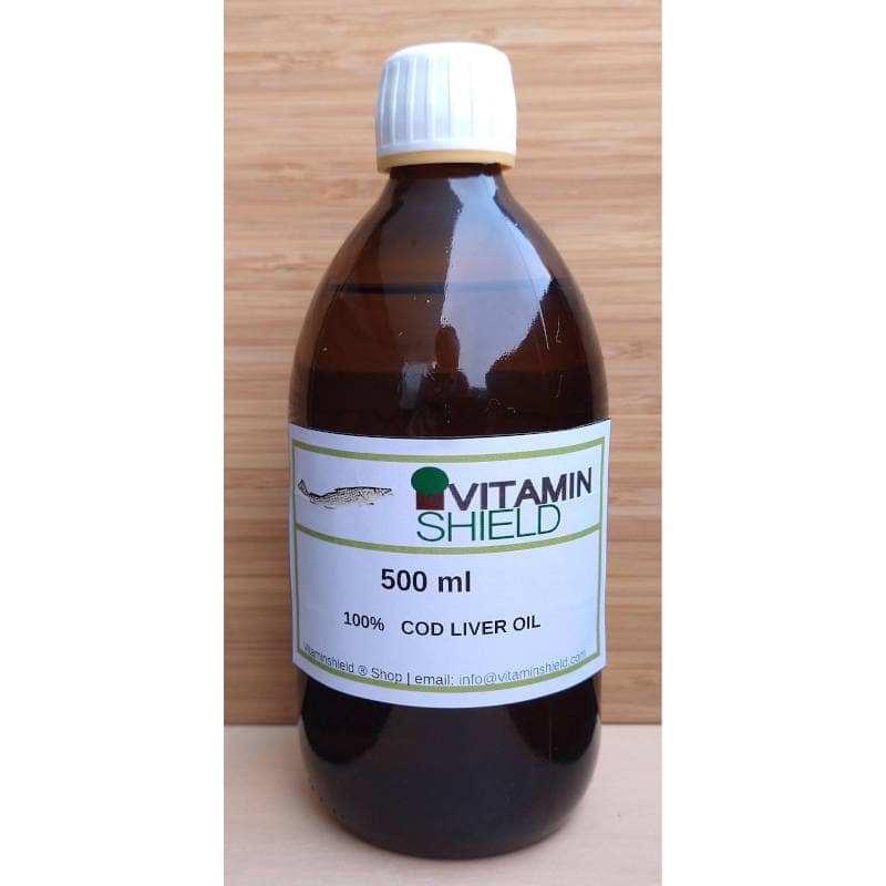 Lebertran Öl flüssig 500 ml natürlich Kabeljau