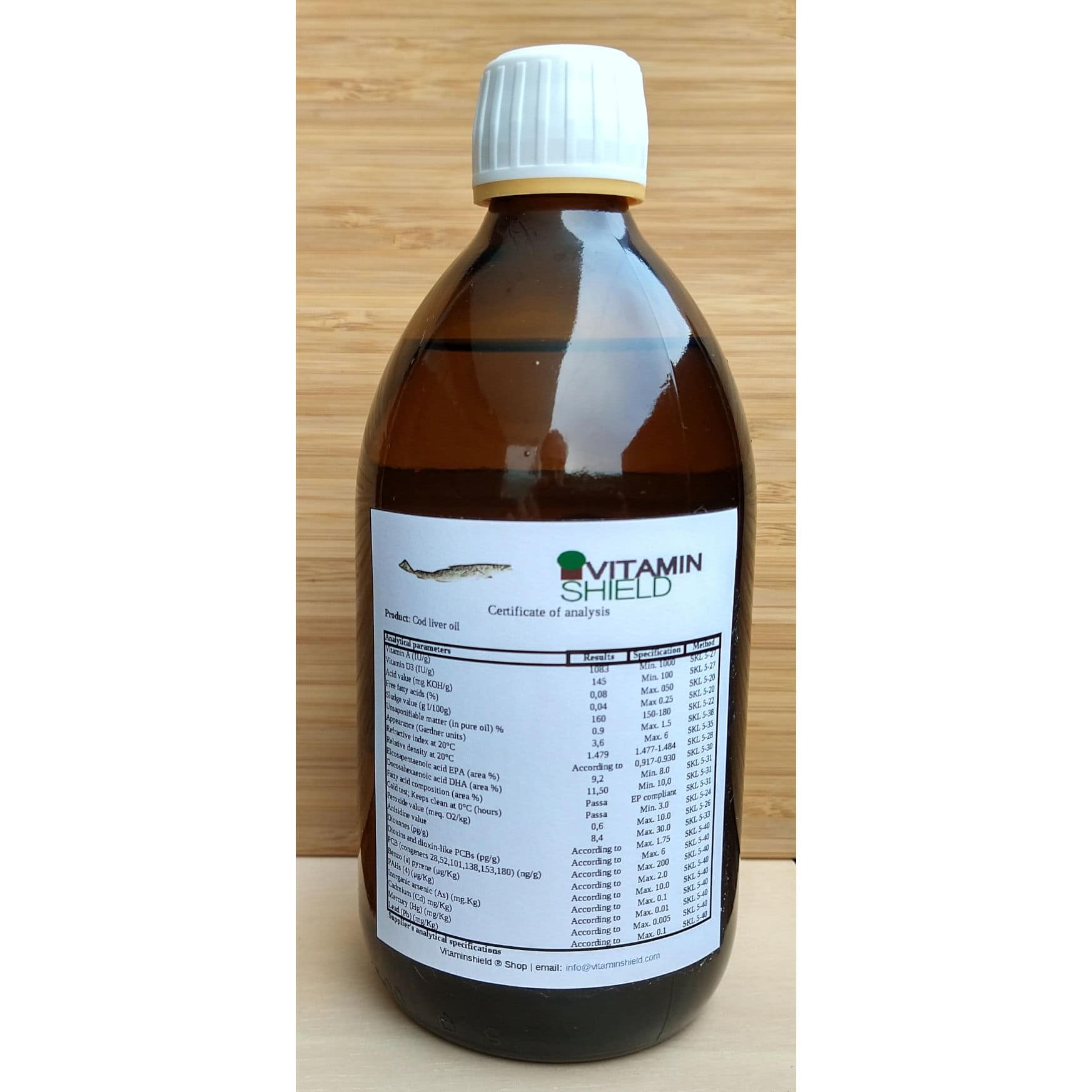 Lebertran Öl flüssig mit labortest